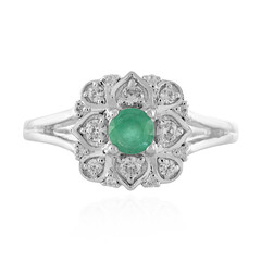 Zilveren ring met een Ethiopische smaragd