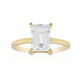 Zilveren ring met een witte topaas