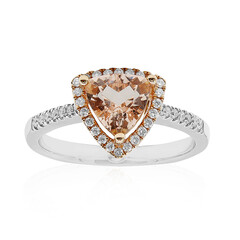 Gouden ring met een AAA morganiet (AMAYANI)