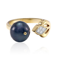 Zilveren ring met een zoetwater kweekparel