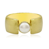 Zilveren ring met een zoetwater kweekparel (TPC)