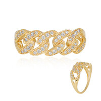 Zilveren ring met zirkonen