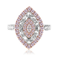 Gouden ring met een I1 Roze Diamant (CIRARI)