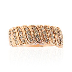 Gouden ring met SI1 Argyle Rose De France Diamanten