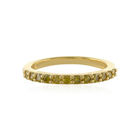Zilveren ring met I3 Gele Diamanten