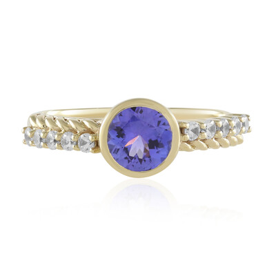 Gouden ring met een AAA tanzaniet (de Melo)