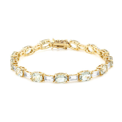 Zilveren armband met groene amethisten