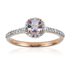 Gouden ring met een Onverhitte Roze Beril
