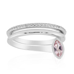 Zilveren ring met een Nigeriaanse roze toermalijn