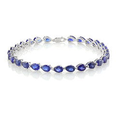Zilveren armband met Madagaskar Blauwe Saffieren