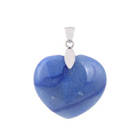 Zilveren hanger met een Blauwe kwarts