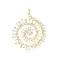 Gouden hanger met een PK (H) Diamant