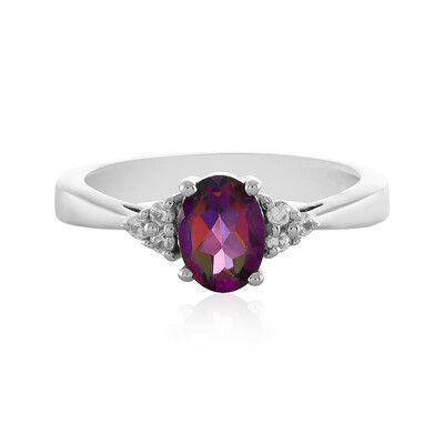 Zilveren ring met een Paarse Mystieke Topaas