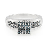 Zilveren ring met Fancy diamanten