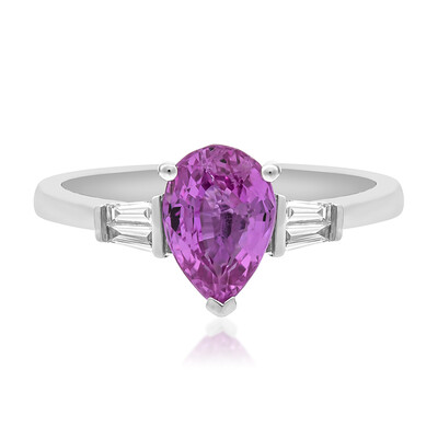 Gouden ring met een roze saffier (CIRARI)