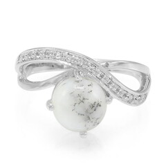Zilveren ring met een dendrieten agaat