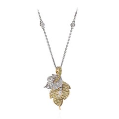 Gouden halsketting met gele S12 diamanten (CIRARI)