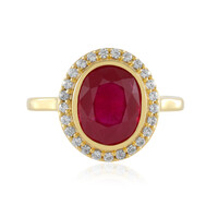 Zilveren ring met een Madagaskar Robijn