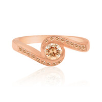 Gouden ring met een SI1 Argyle Rose De France Diamant