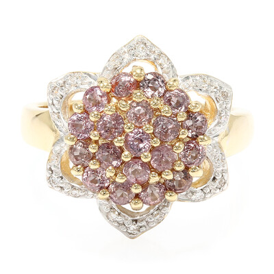 Gouden ring met Onverhitte Padparadscha Saffieren (AMAYANI)