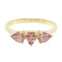 Gouden ring met Onverhitte Padparadscha Saffieren (AMAYANI)