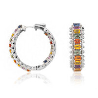 Zilveren oorbellen met saffieren (Dallas Prince Designs)