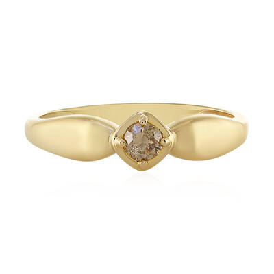 Gouden ring met een I1 Bruine Diamant