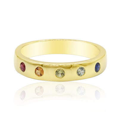 Zilveren ring met een robijn