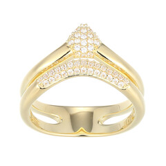 Zilveren ring met zirkonen (Adela Silber)