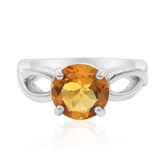 Zilveren ring met een Madeira citrien