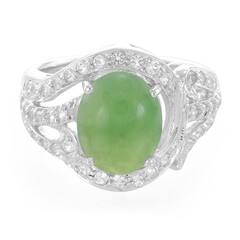 Zilveren ring met een keizerlijk chrysopraas