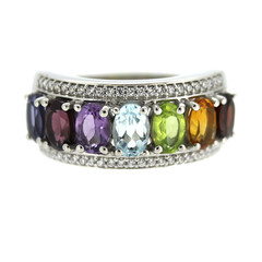 Zilveren ring met een hemel-blauwe topaas