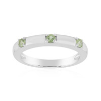 Zilveren ring met Groene Tuléar Saffieren (Pallanova)