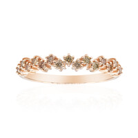 Gouden ring met SI1 Argyle Rose De France Diamanten