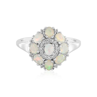 Zilveren ring met Welo-opalen