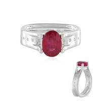 Zilveren ring met een Madagaskar Robijn (de Melo)
