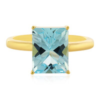 Zilveren ring met een hemel-blauwe topaas