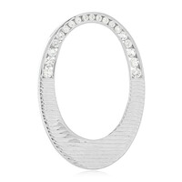 Zilveren hanger met witte topaasstenen