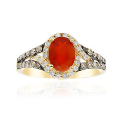 Gouden ring met een Mexicaanse vuur opaal (CIRARI)