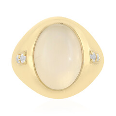 Zilveren ring met een witte maansteen