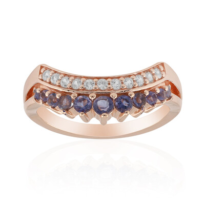 Zilveren ring met een ioliet