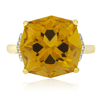 Gouden ring met een citrien