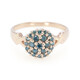 Zilveren ring met Fancy diamanten
