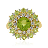Zilveren ring met een peridoot
