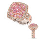 Zilveren ring met roze saffieren (Gems en Vogue)