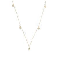 Gouden halsketting met loepzuivere (G) diamanten (de Melo)
