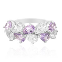 Zilveren ring met amethisten
