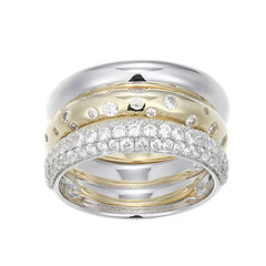 Zilveren ring met zirkonen (Adela Silber)
