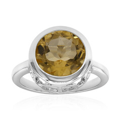 Zilveren ring met een citrien