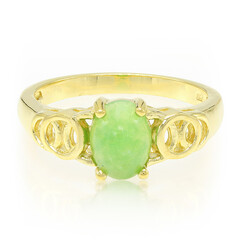 Zilveren ring met een keizerlijk chrysopraas